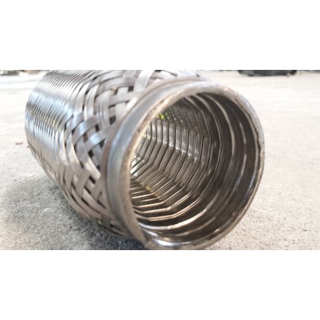 JMJ - Tuyau Flexible D'échappement, Tresse, 40x100 Mm - Pour Systèmes D'échappement Auto/moto